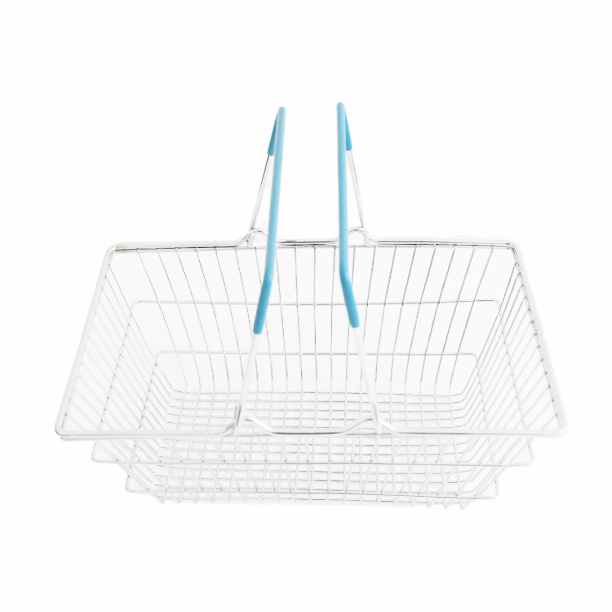 Panier de courses en métal bleu Mercredi et Patati