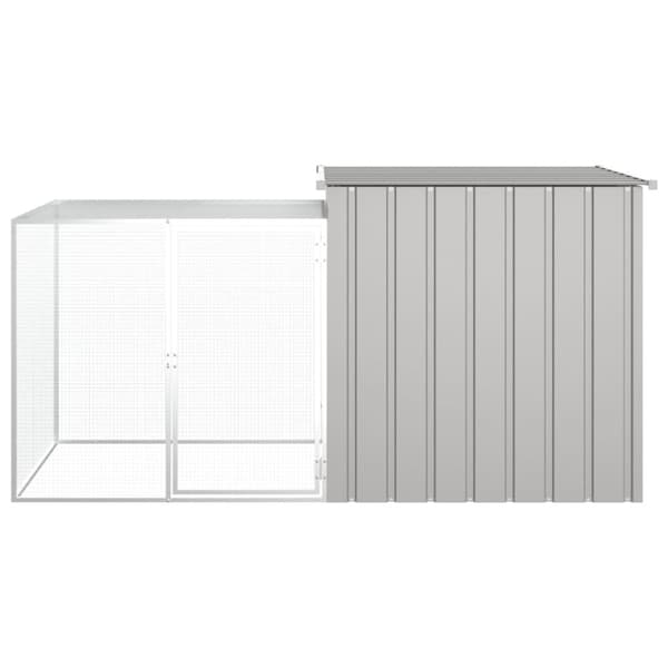 vidaXL Kaninbur grå 200x91x100 cm galvanisert stål