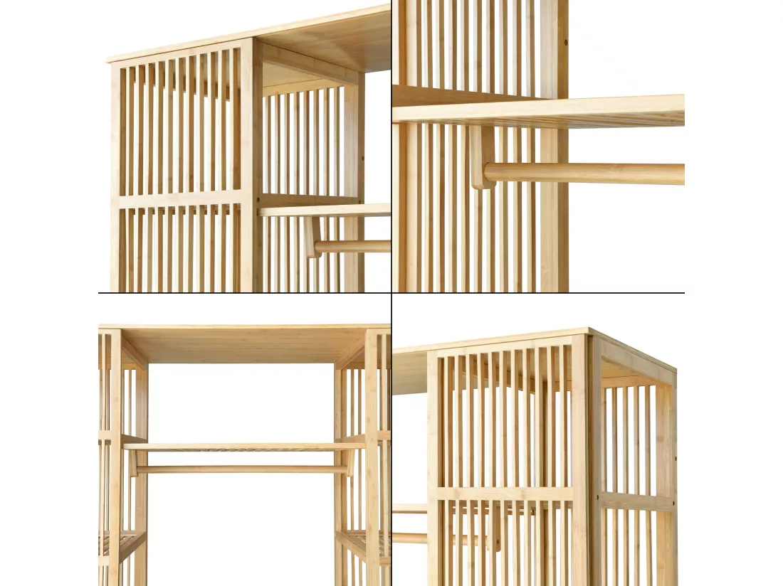 Garde-robe à 2 portes 140 x 45 x 185 cm 03_0008153