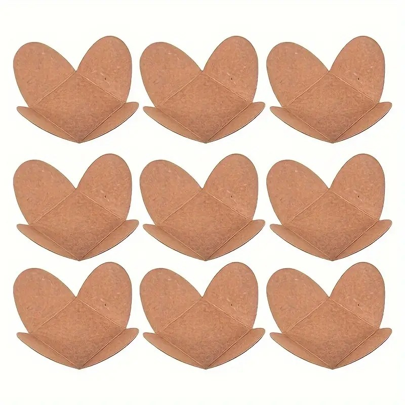 (50er Set) 35x35mm Mini Kraft Papier Pralinen Verpackung Schokoladen Kapsel Förmchen Trüffel Form - Braun