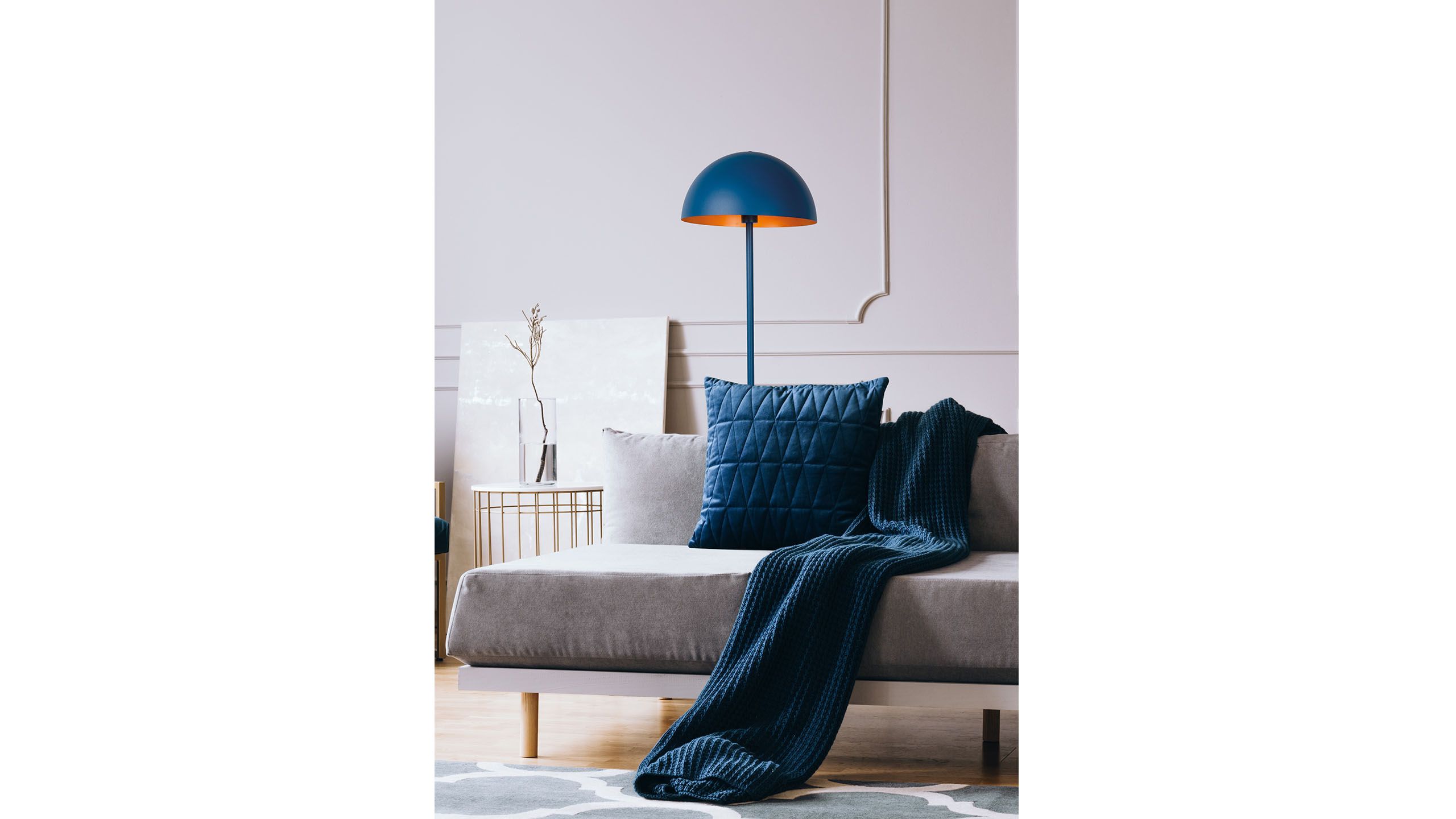 Vloerlamp - blauw Siemon B35 x D35 cm
