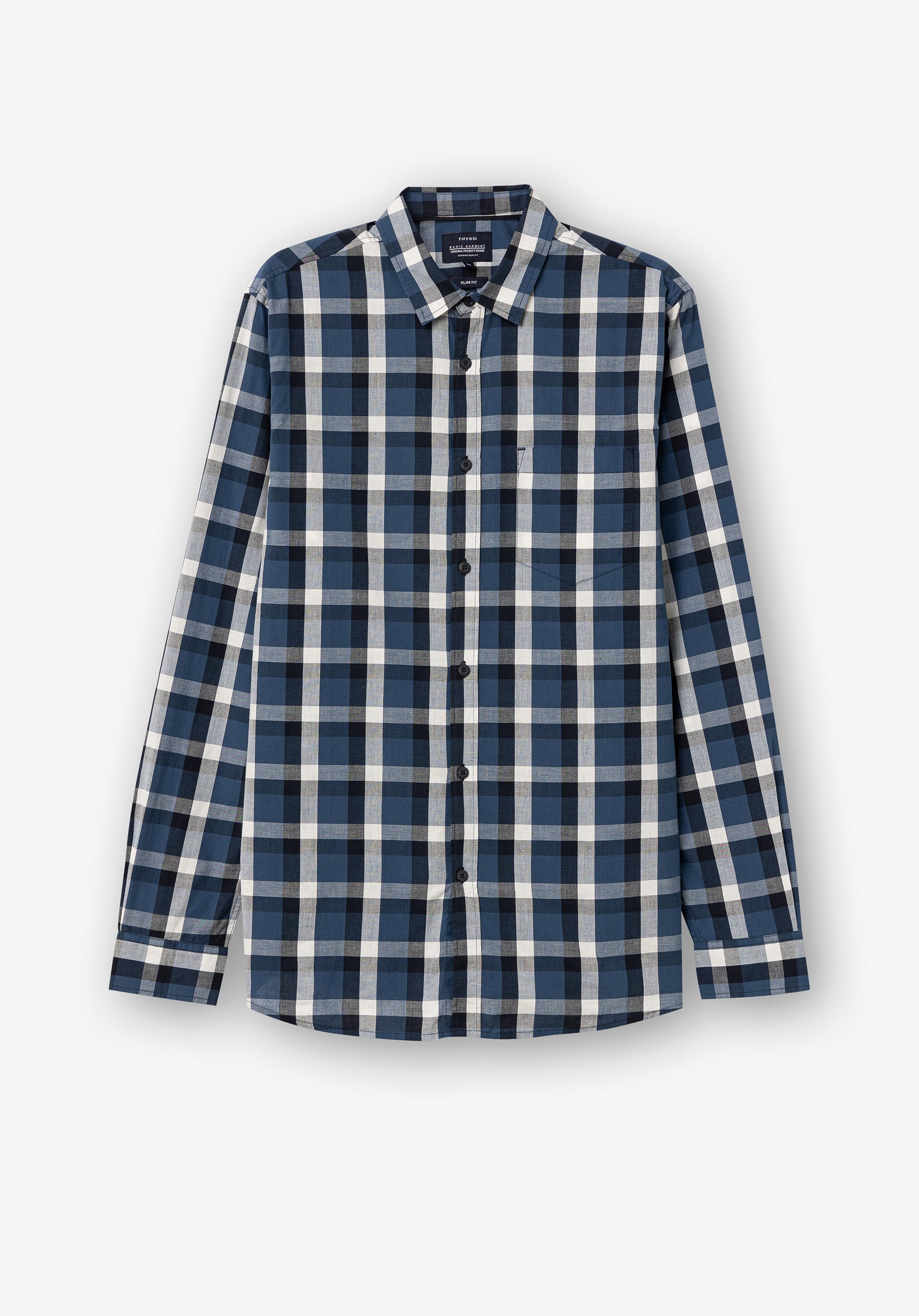 Camisa Slim Fit Popelina Xadrez