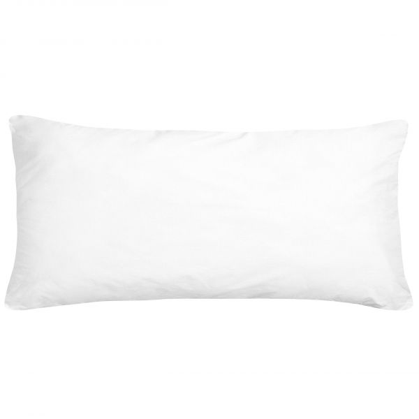 Beliani Almofada Branca de Alto Perfil 40 x 80 cm com Enchimento de Microfibra e Capa Removível