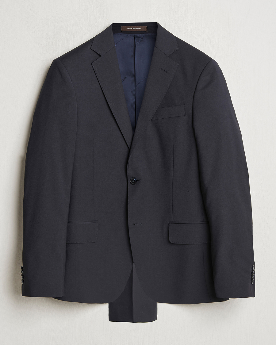 Oscar Jacobson Edmund Wool Blend Suit Navy