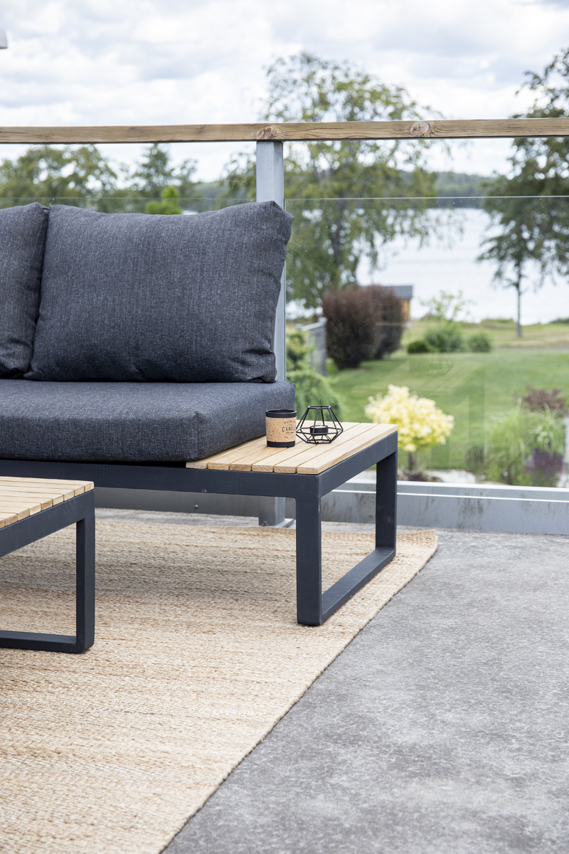Loungeset Arvin - 2 delig - met zitkussens Donkergrijs