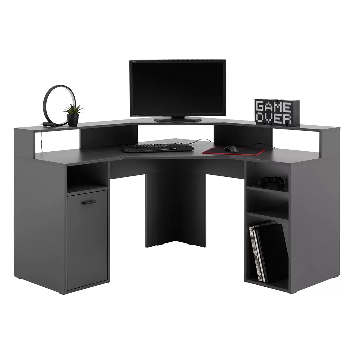 Eckschreibtisch Gaming Pro Anthrazit