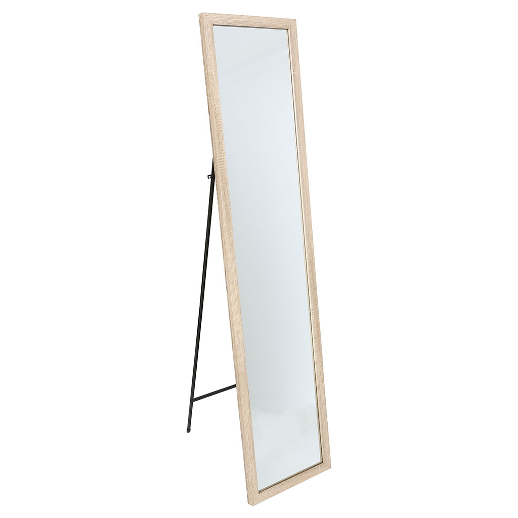 Miroir psyché sur pied inclinable bois naturel 35x155cm