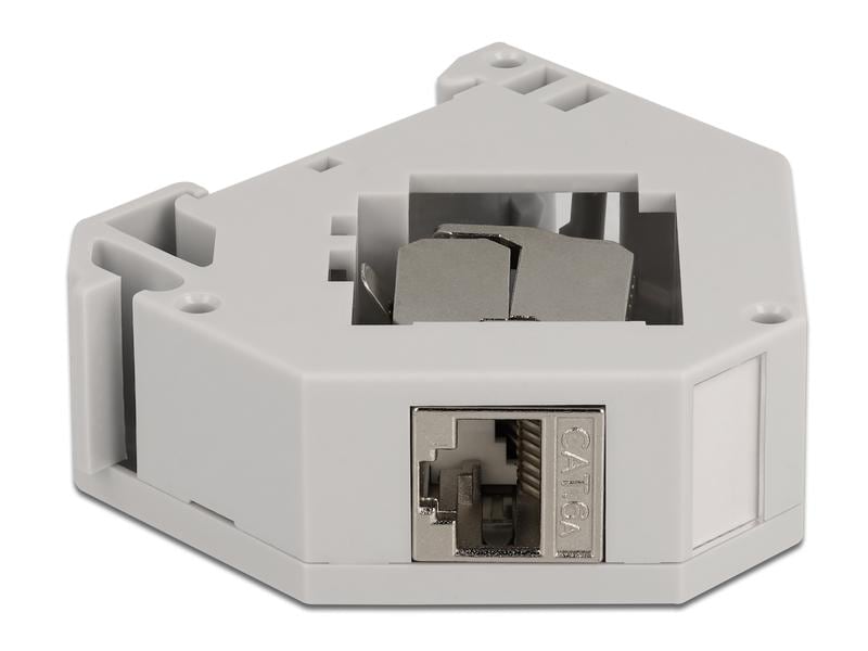 Delock Hutschienenhalter mit Keystone Modul RJ45 Buchse Cat Delock Hutschienenadapter mit Keystone Modul RJ45 Buchse Cat.6A LSA