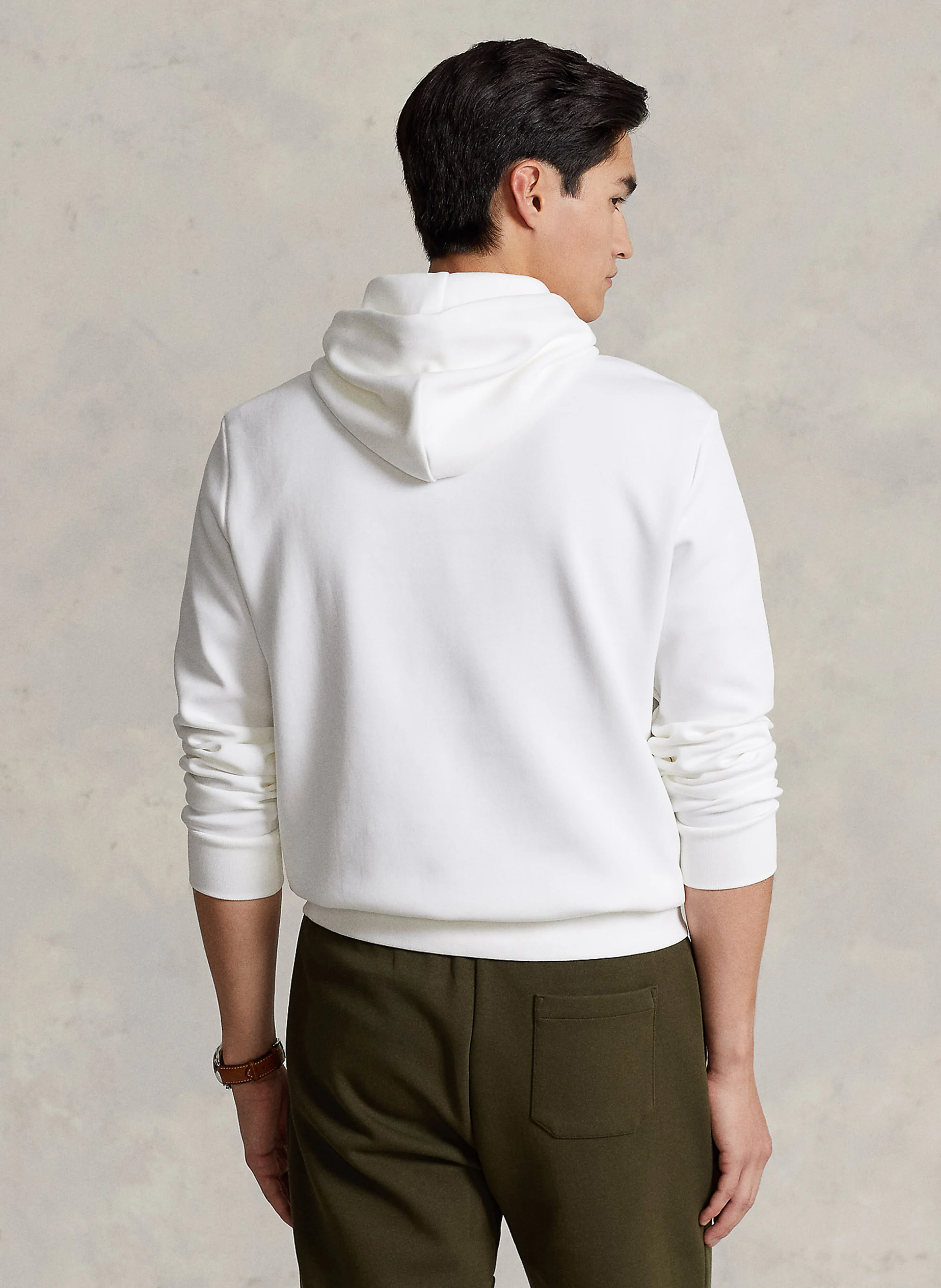 Sweat à capuche regular-fit brodé en coton mélangé | Blanc