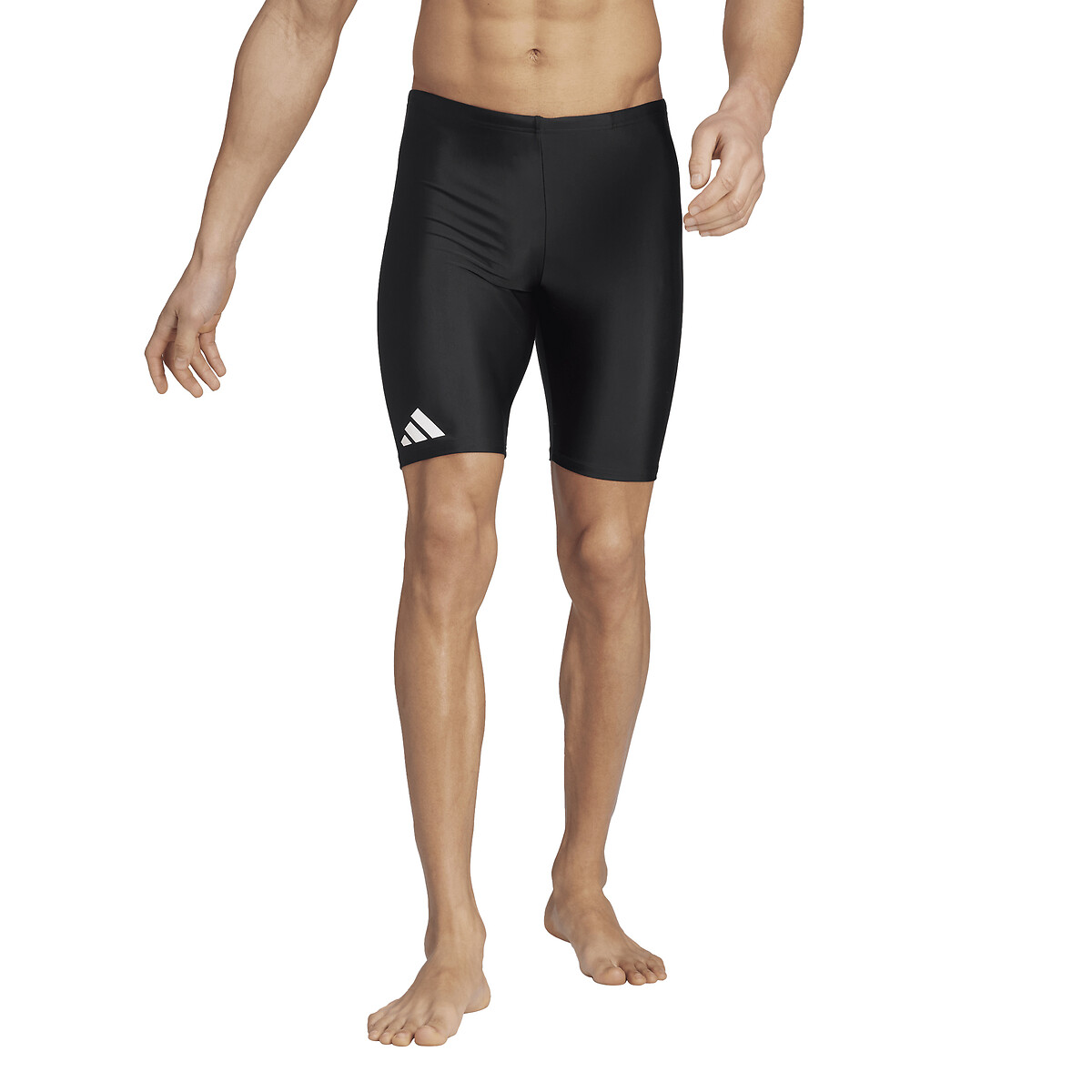 Calção de banho adidas Performance, modelo Jammer sólido, com logo pequeno.