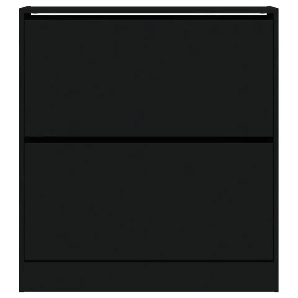 vidaXL - Schoenenrek - Zwart - Bewerkt hout - 80 x 21 x 87.5 cm
