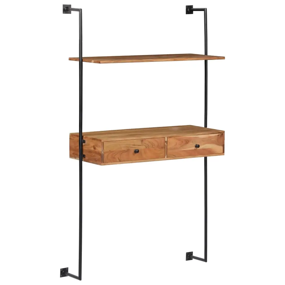 vidaXL - Wandbureau - Bruin - Hout