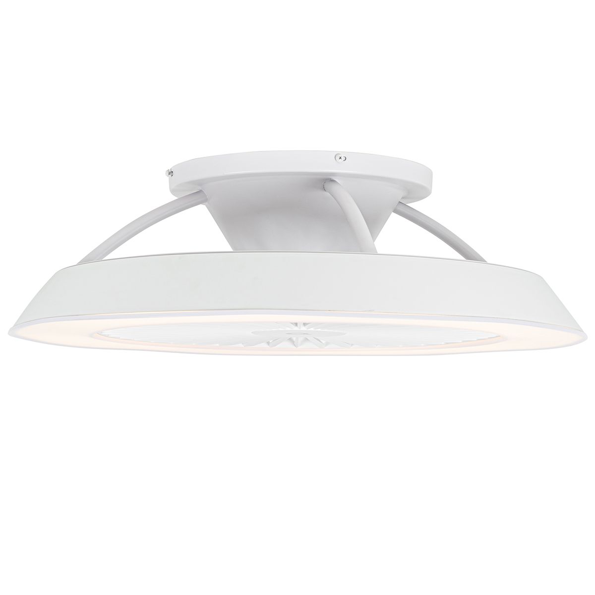 Smart plafondventilator wit 59.5cm incl. LED dimbaar met afstandsbediening - Deniz