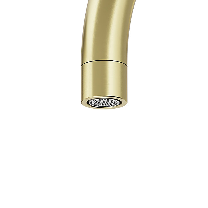 Mitigeur de cuisine laiton doré brossé GoodHome Zanthe