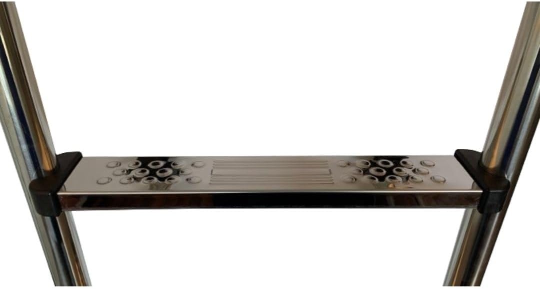 EVOLUTION 3W Einbauleiter weit 3-stufig V2A Edelstahl Pool Handlauf