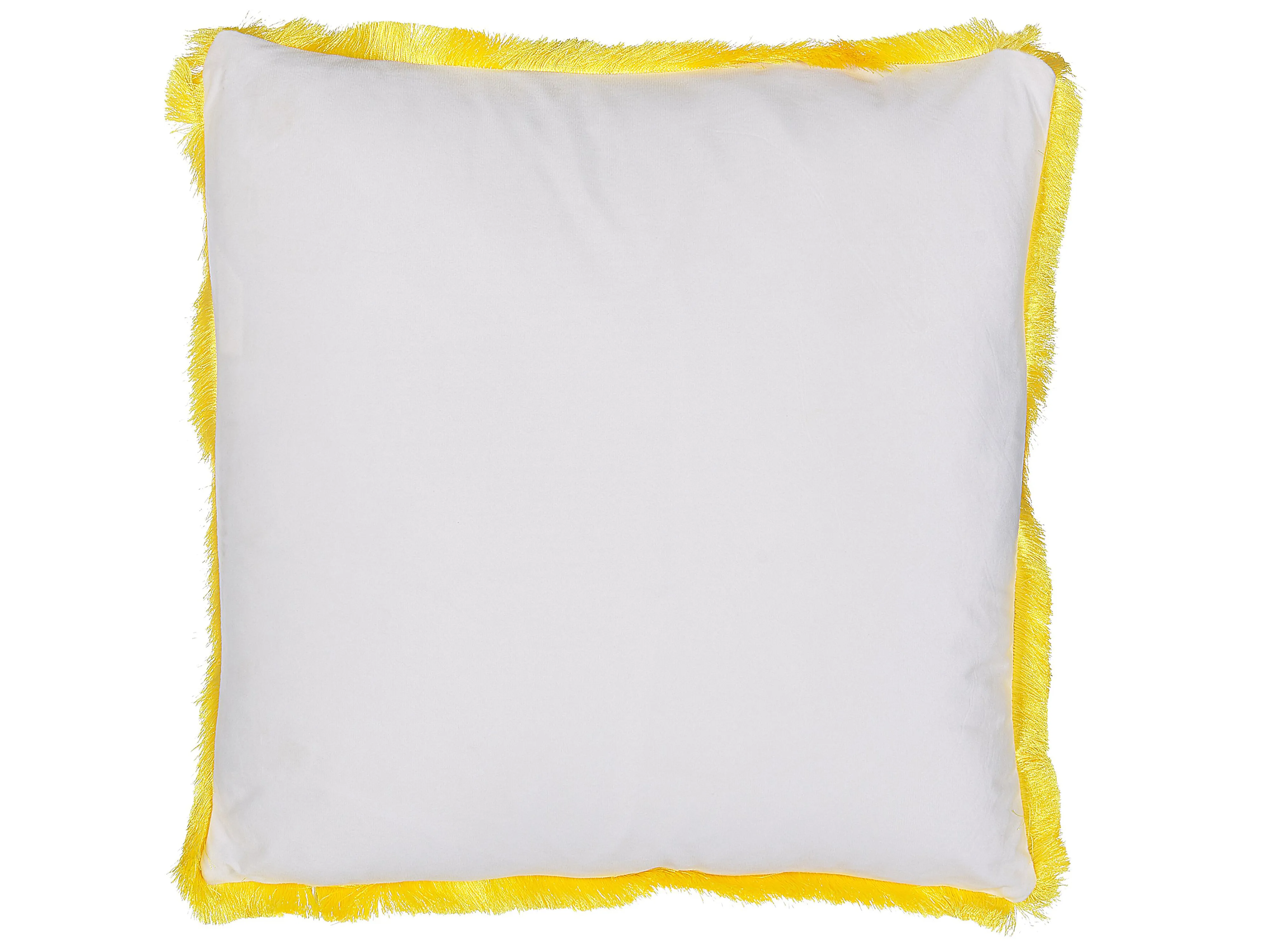 Set van 2 sierkussens MANJU Fluweel 45 x 45 cm Geel dierenprint