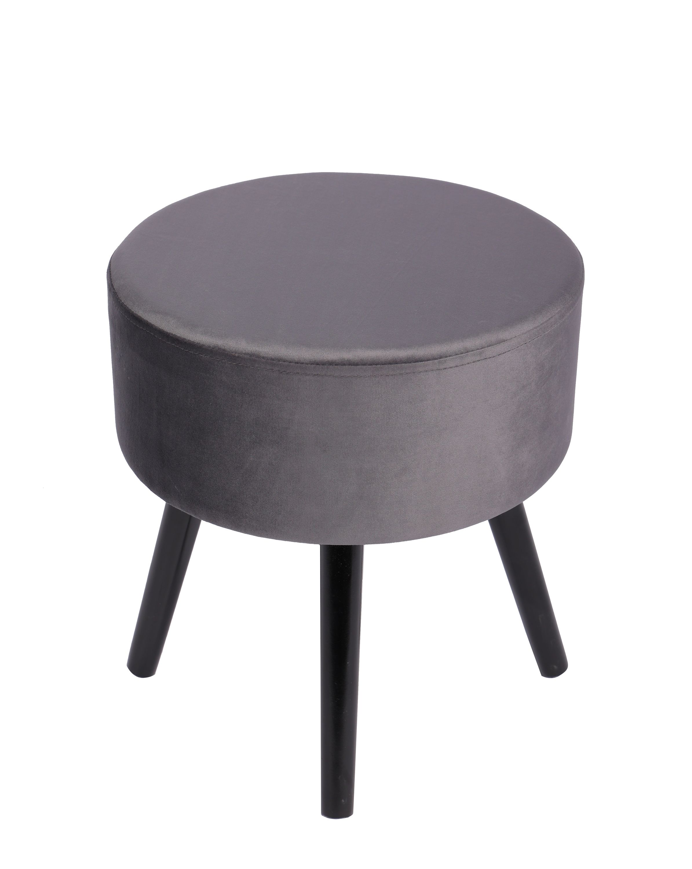 Hocker Samt anthrazit/schwarz