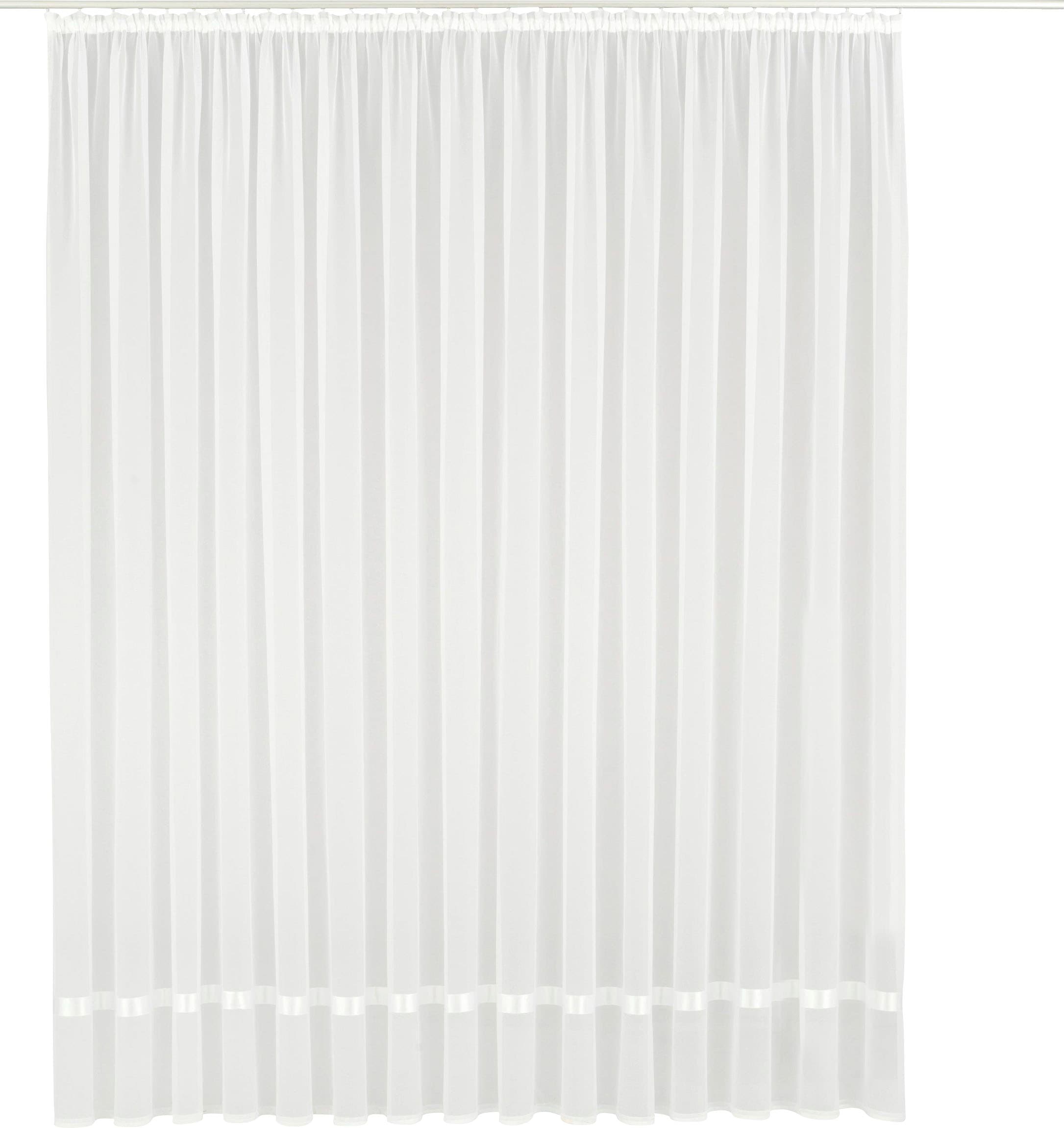 my home Gardine »Eby« Kräuselband 1 Stk. tlg. Vorhang, Fertiggardine, Store, transparent