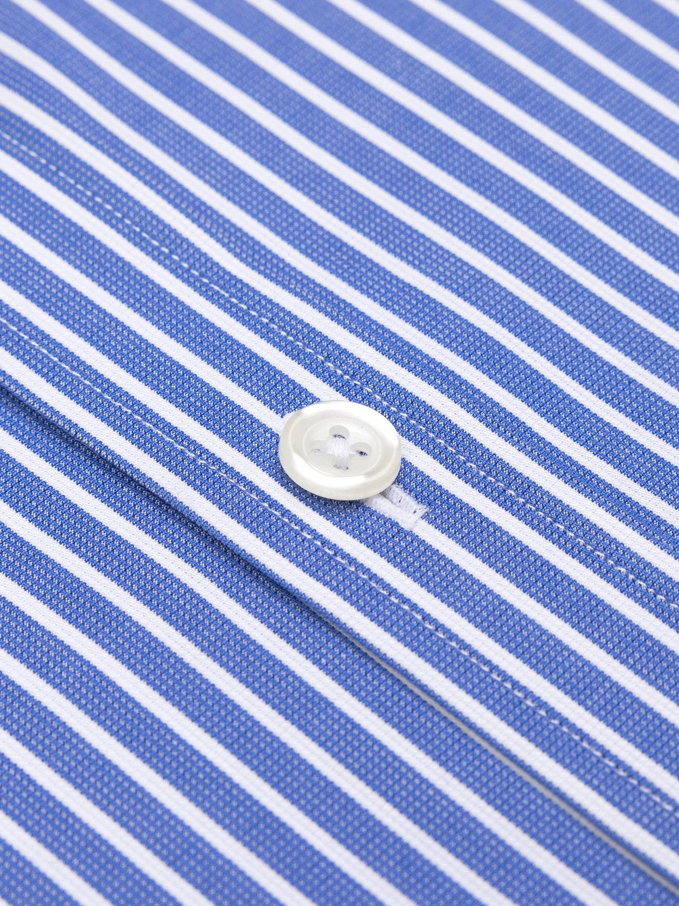 Chemise cintrée Chaim à rayures bleues