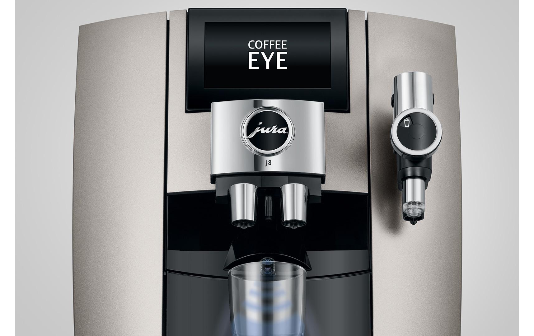 Kaffeevollautomat J8 Midnight Silver SA<br>Vollautomat für eine grosse Auswahl an Kaffee- und Milchspezialitäten