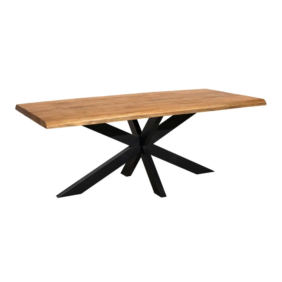 Eettafel Rechthoek Naturel Hout - 240x100x76cm - Denver