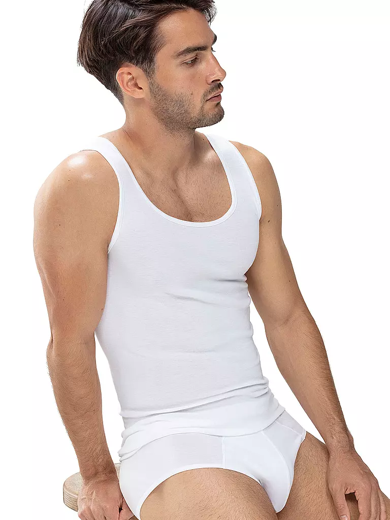 MEY Athletic Shirt Casual Cotton Weiss weiss
