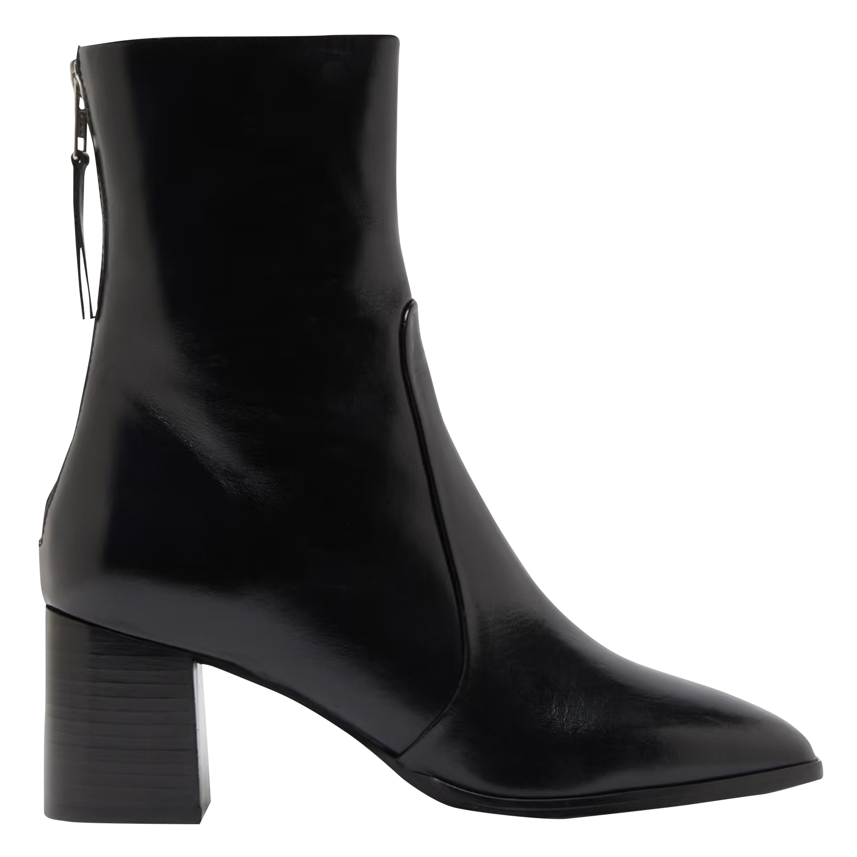 DETRAS - Bootines en cuir à talons| Noir
