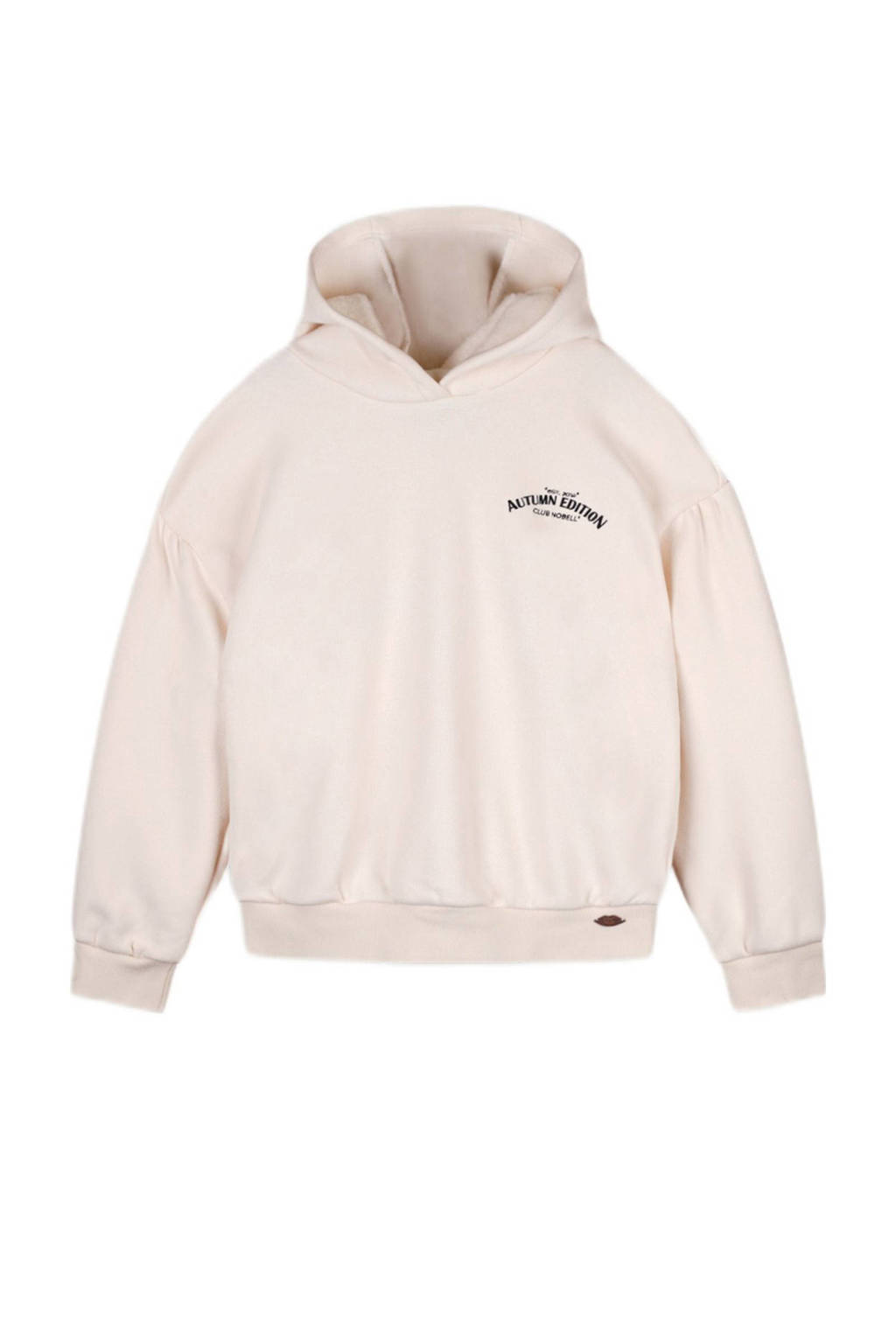 NoBell’ hoodie Kumy met backprint ivoor
