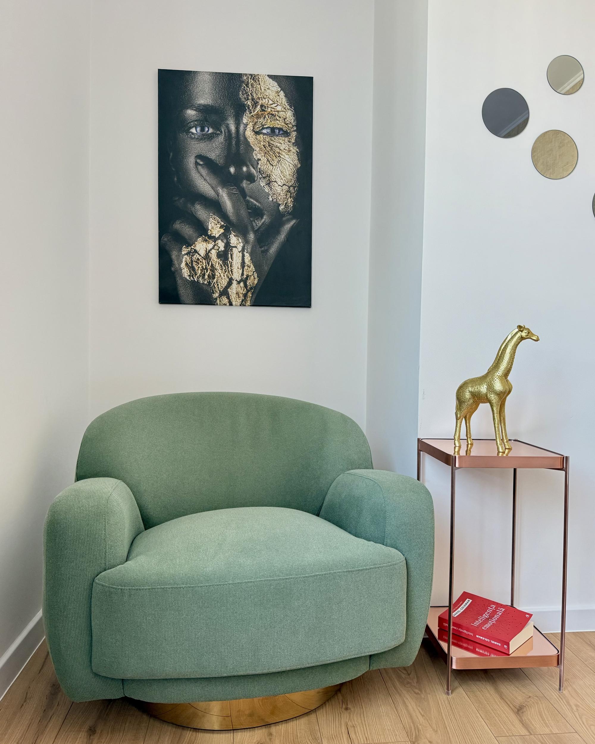 Fauteuil LEJRE Stof Lichtgroen
