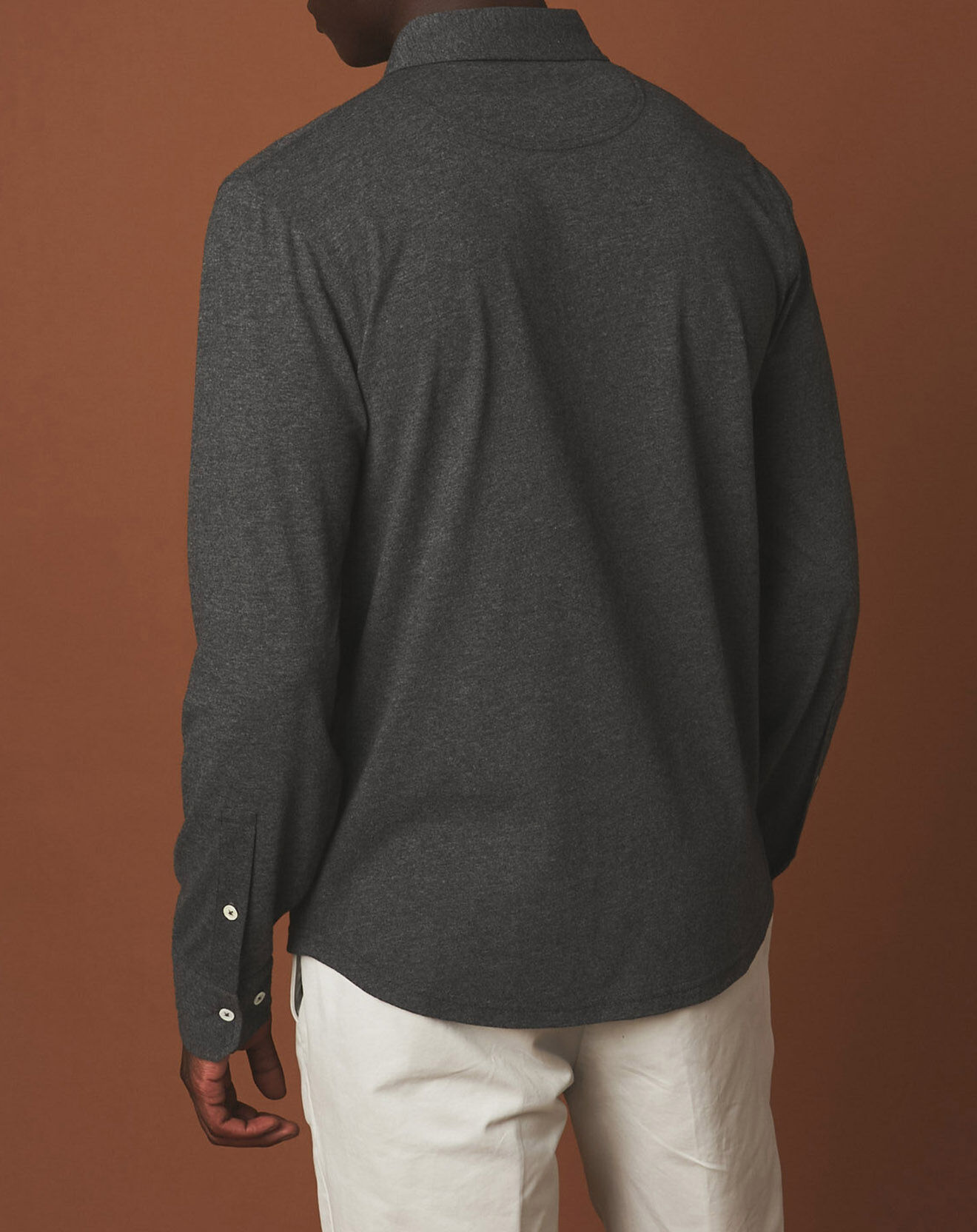 Hartford Chemise Polo Jersey dark gris mix