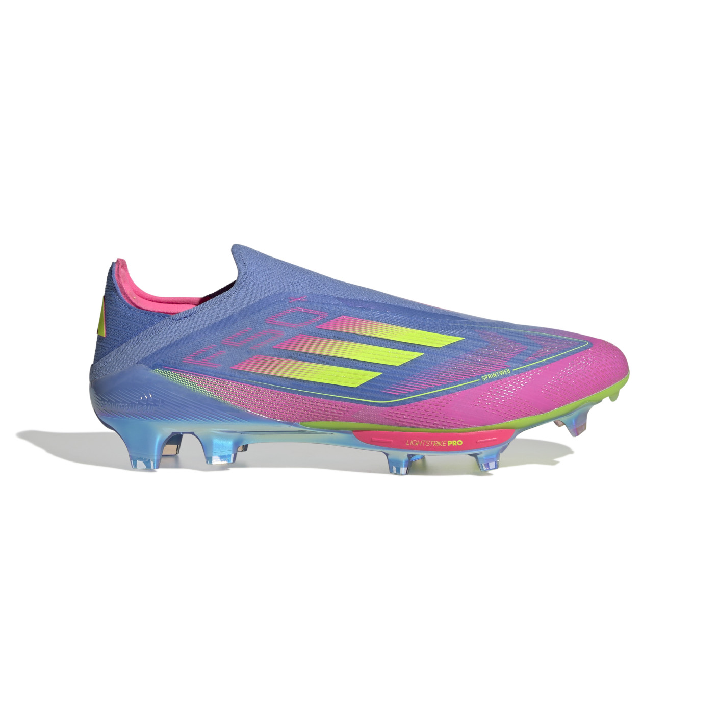 Adidas F50+ Gras Voetbalschoenen (FG) Blauw Neongeel Roze