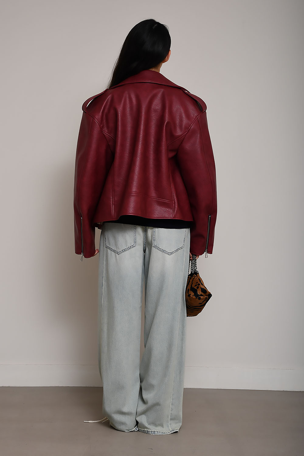 Madonna eco-leather biker jacket