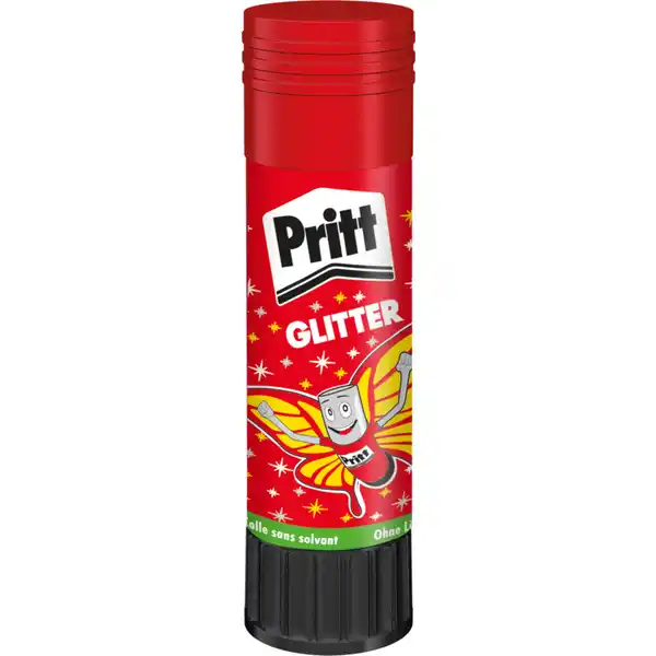 Glitzer Klebestifte Gelb, Rot, Pink