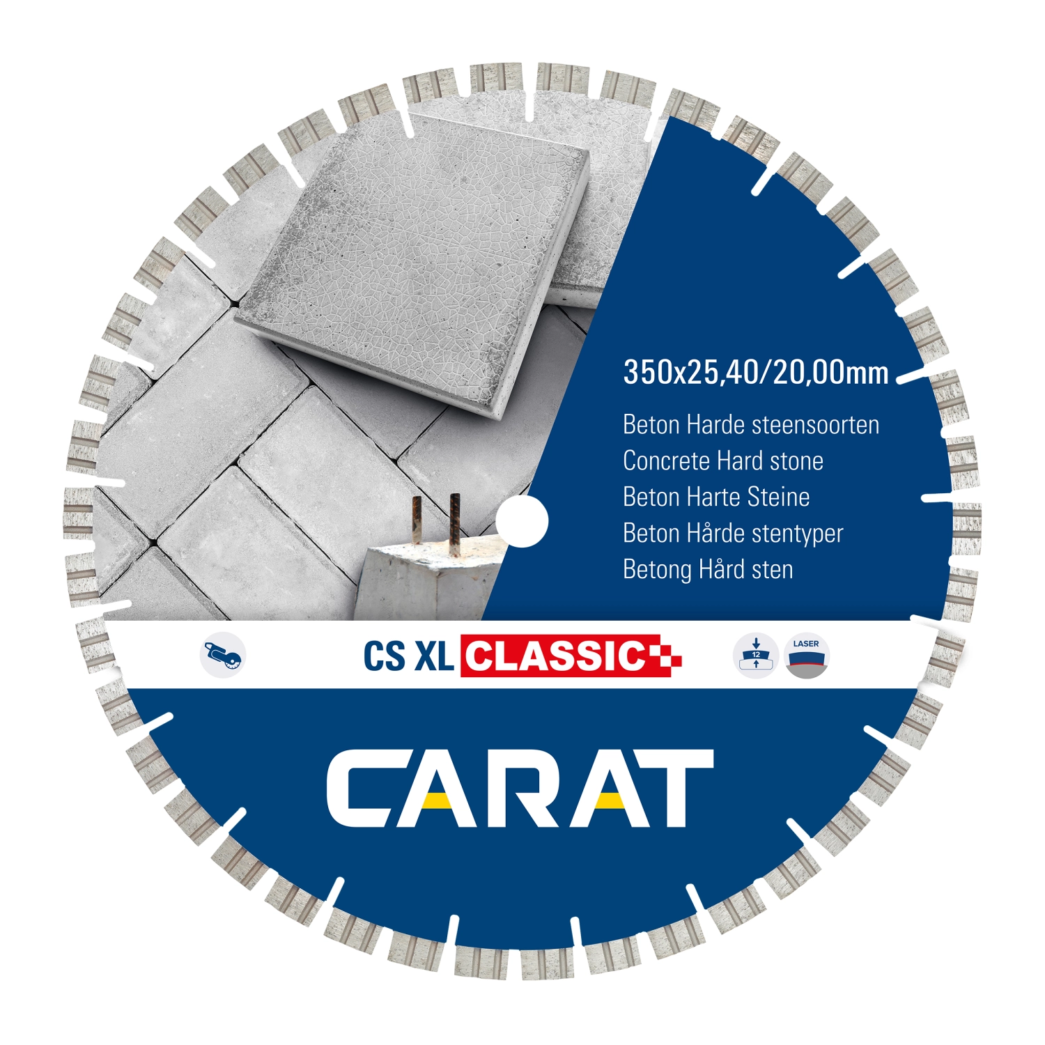 Carat CSCXL35042 Diamantzaagblad - 350 x 25,40/20,00mm - Beton