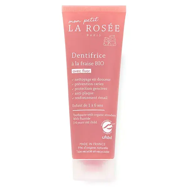 La Rosée Mon Petit Pasta de dente orgânica La Rosée Morango 50ml
