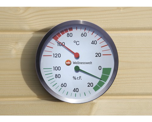 Weka saunaklimaatmeter met hygrometer en thermometer