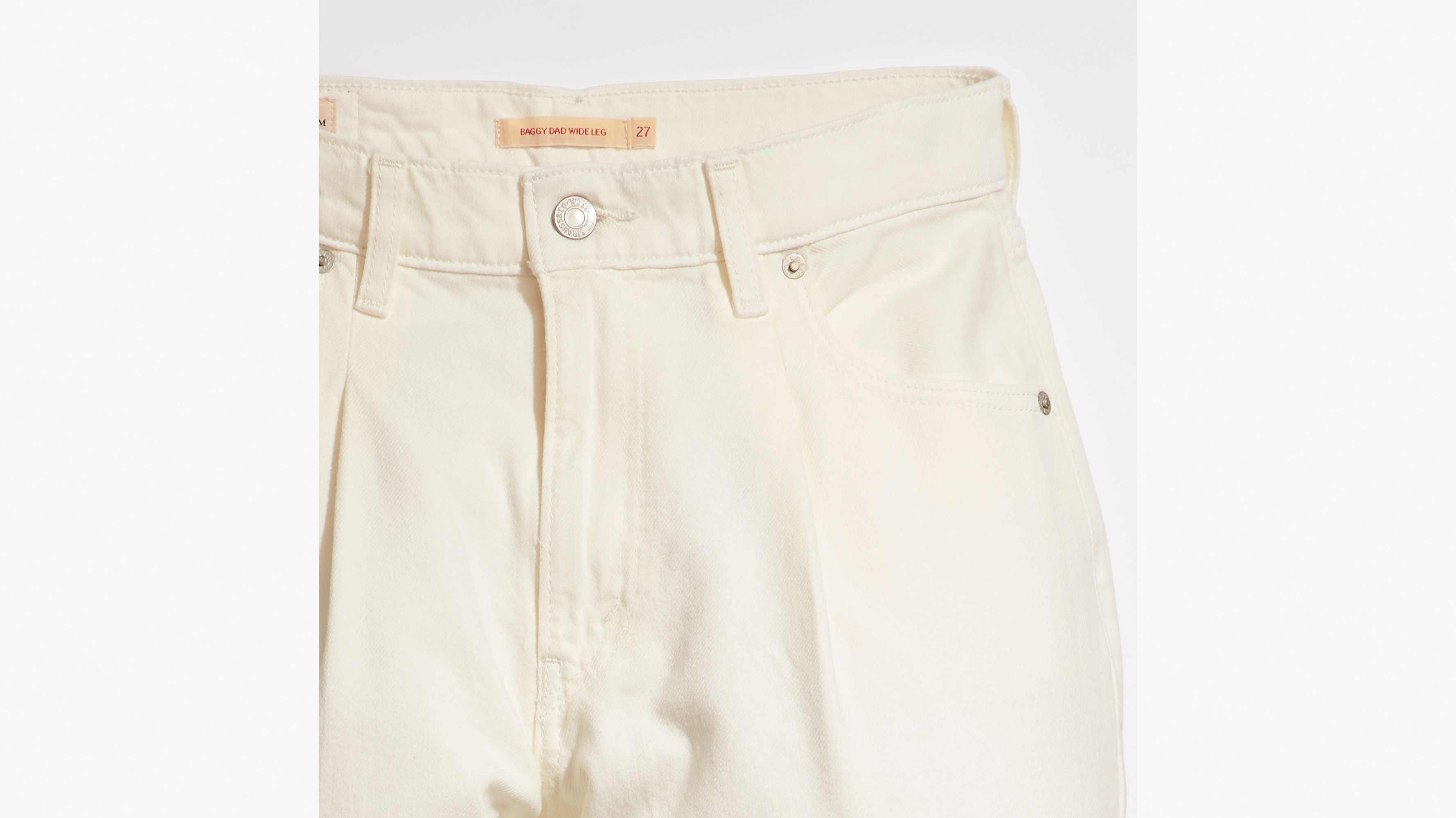 Jean Baggy Dad Wide Leg Lightweight - Serenity Now - Blanc