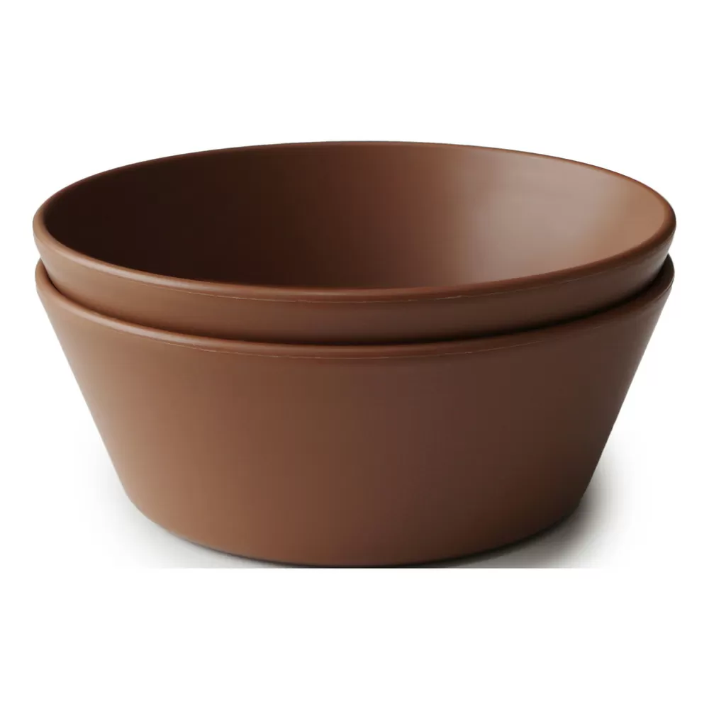 Mushie Skål Rund Caramel - 2 stk.