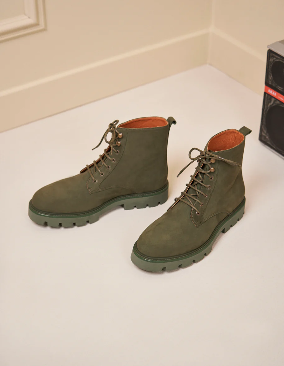 Bottines Théodore - Nubuck kaki