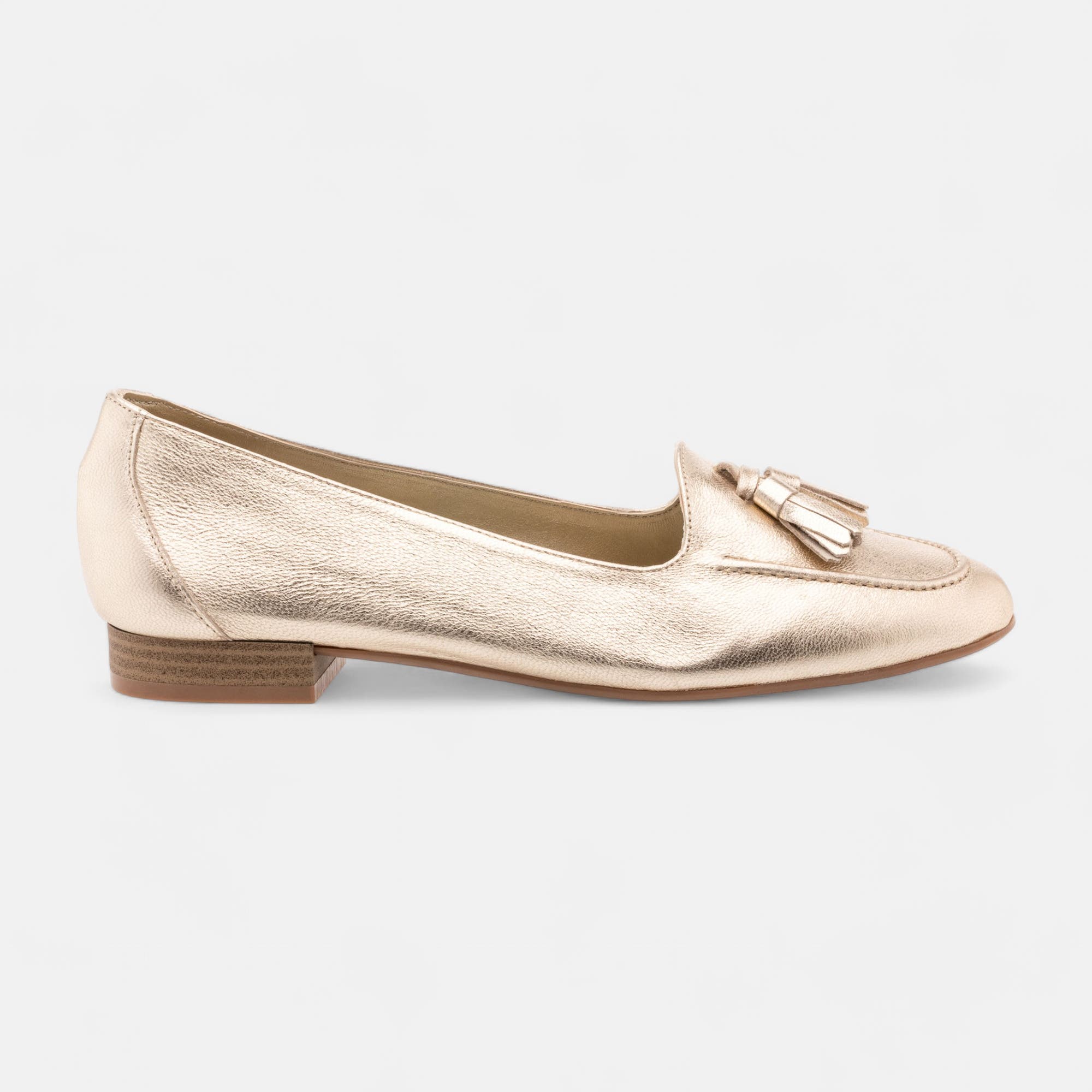 Mocassins Femme en cuir or
