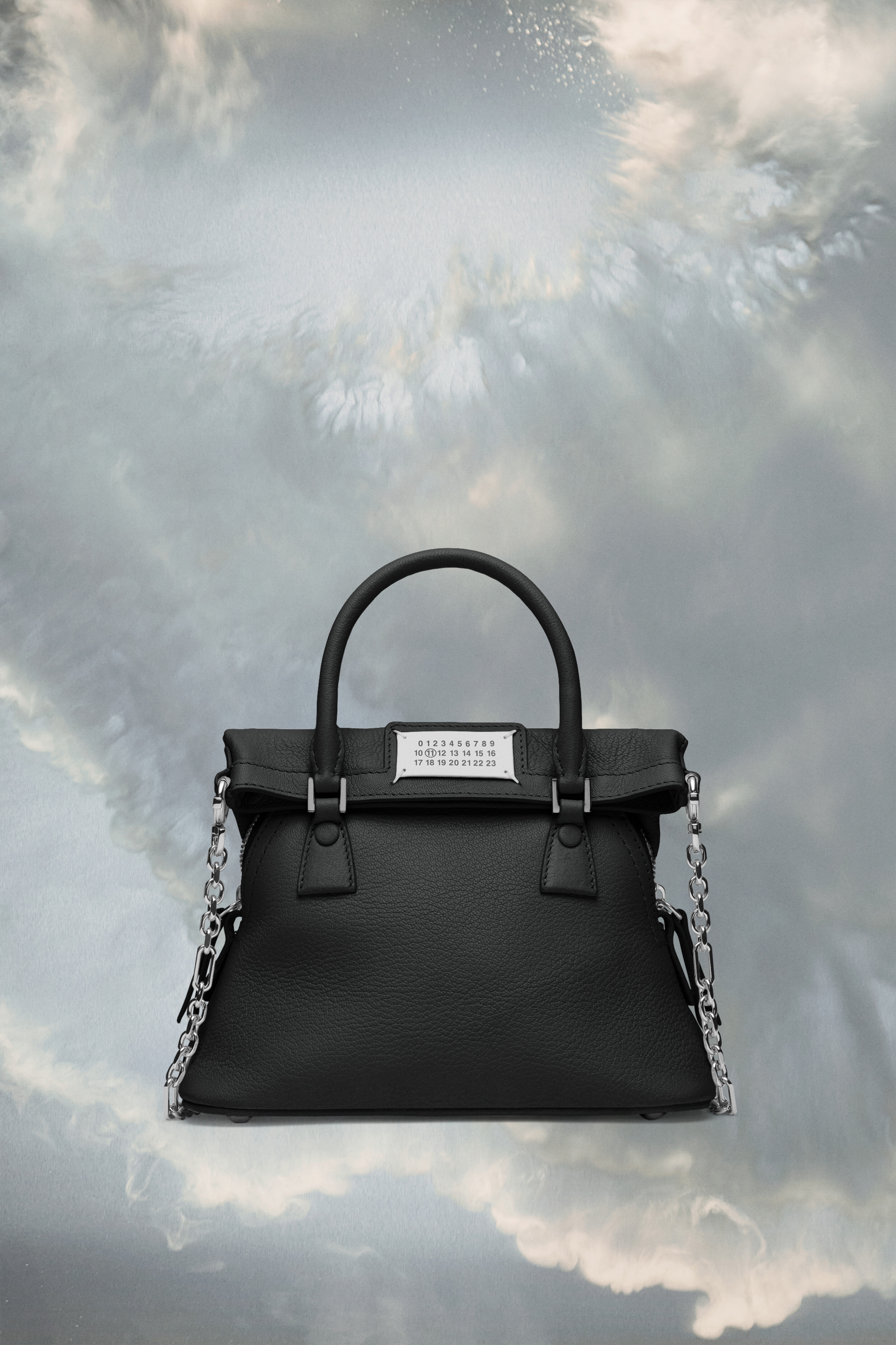 5AC classique micro en cuir pour femme Noir