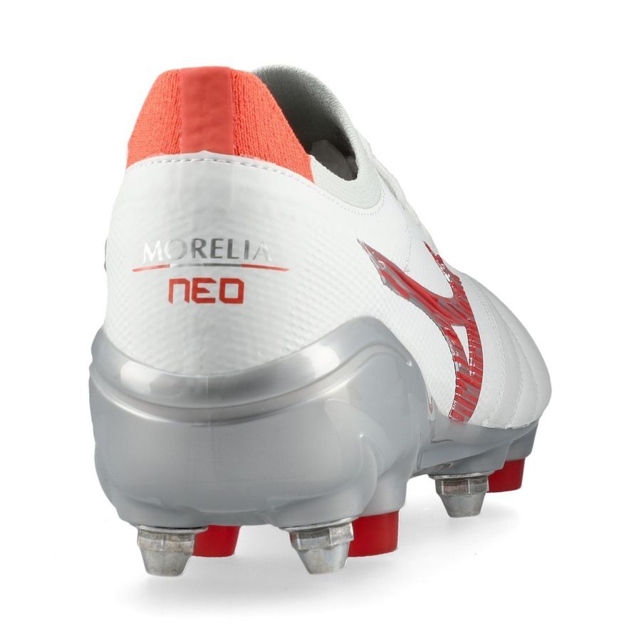 Mizuno Morelia Neo IV Beta Made in Japan SG Charge - Blanc/Radiant Red