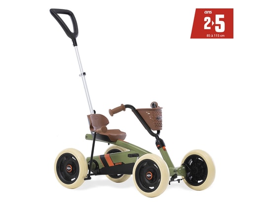 BERG TOYS - Véhicule à pédales Kart à pédales buzzy retro 2in1 vert - de 2 à 5 ans