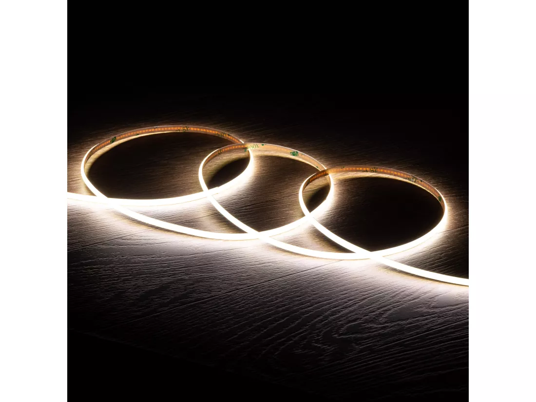 Ruban LED COB 24V DC 385 LED/m 5m IP20 CRI90 Super étroit Largeur 5mm Coupe tous les 4cm 4000K Blanc neutre
