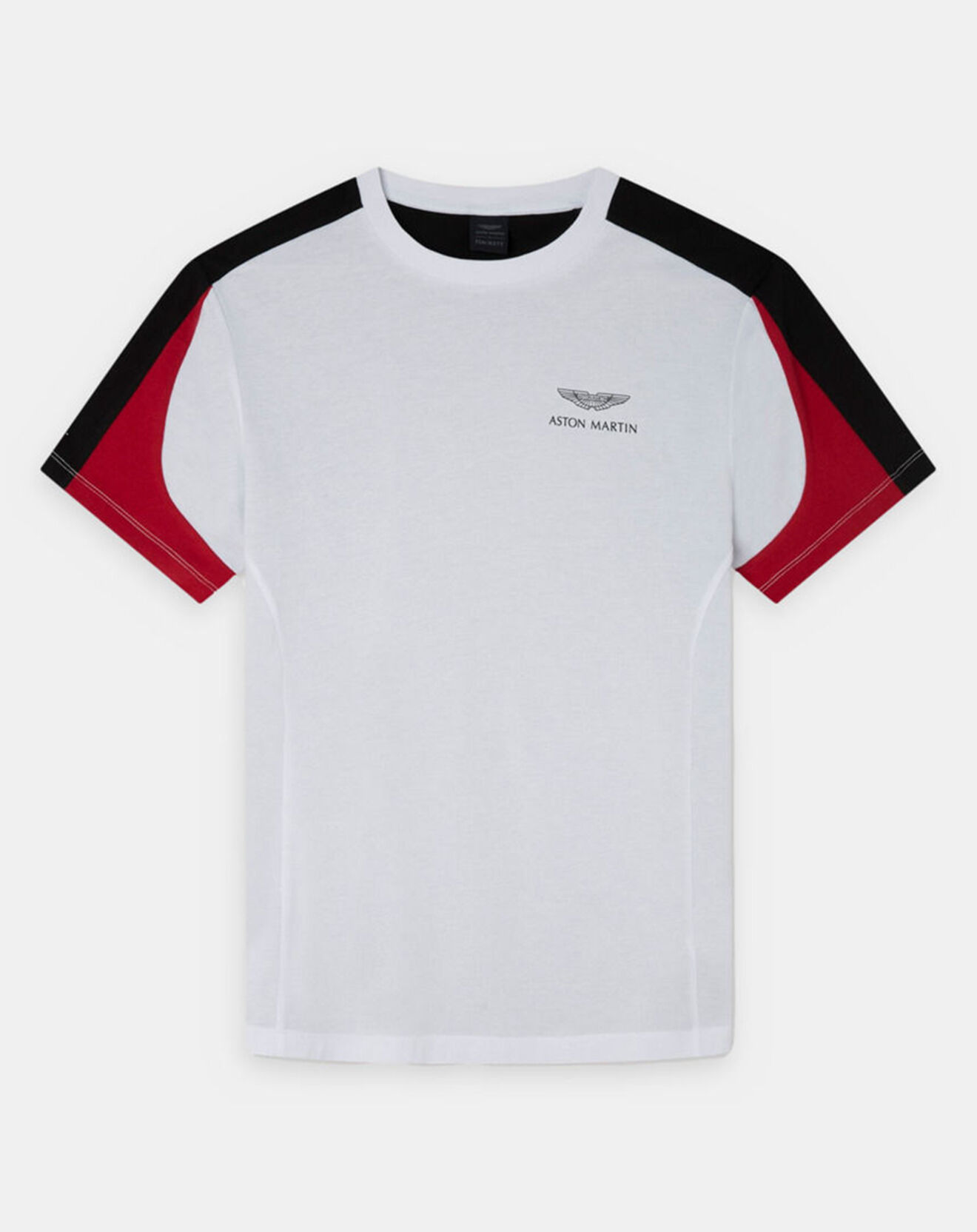 Hackett London T-Shirt Regular Fit Aston Martin Racing Raglan blanc/noir