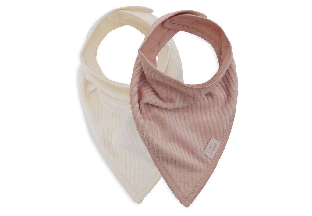 bandana slab Velvet Rib - set van 2 Wild Rose/Ivory