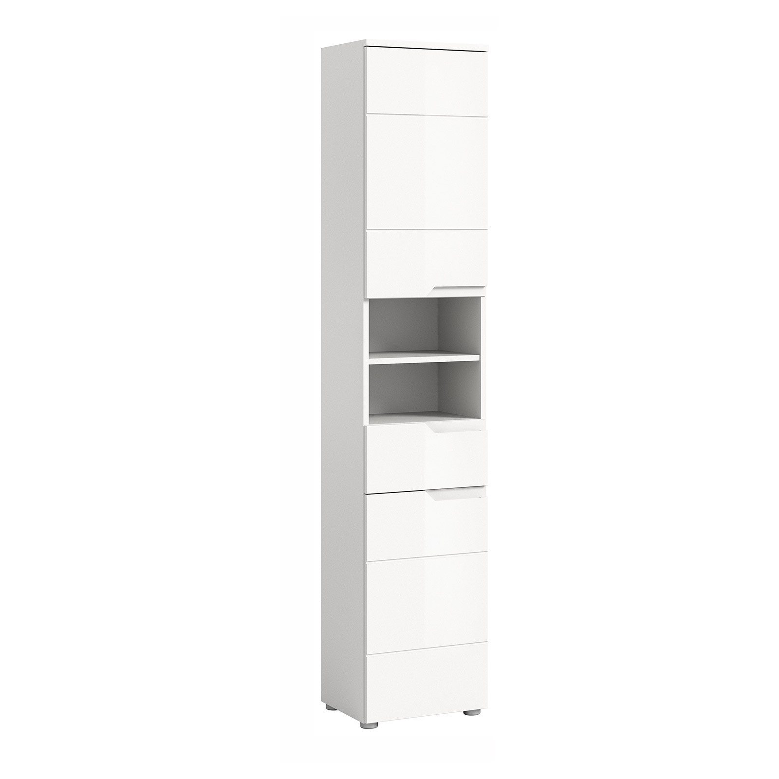 Hochschrank HILTON - weiß Hochglanz - 193 cm hoch