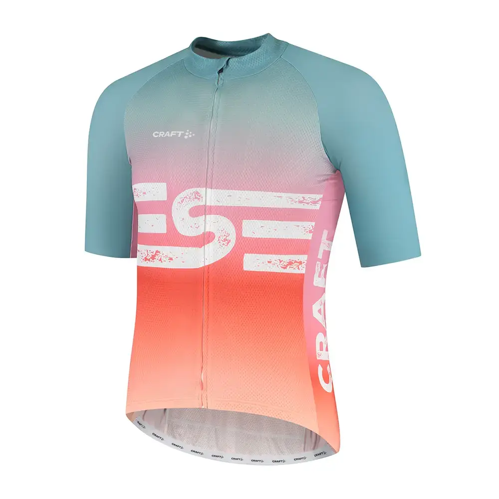 Craft Simone Cornelisse Fietsshirt Korte Mouwen Groen/Oranje Heren