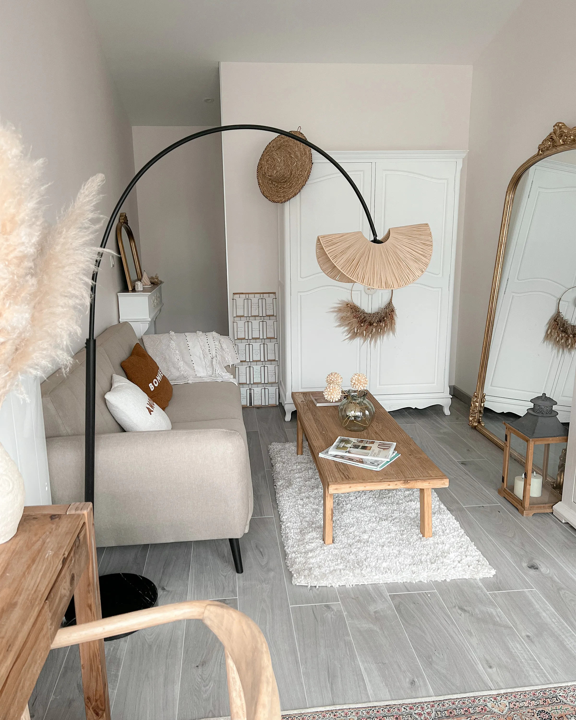 Staande lamp HERRON Natuurlijk