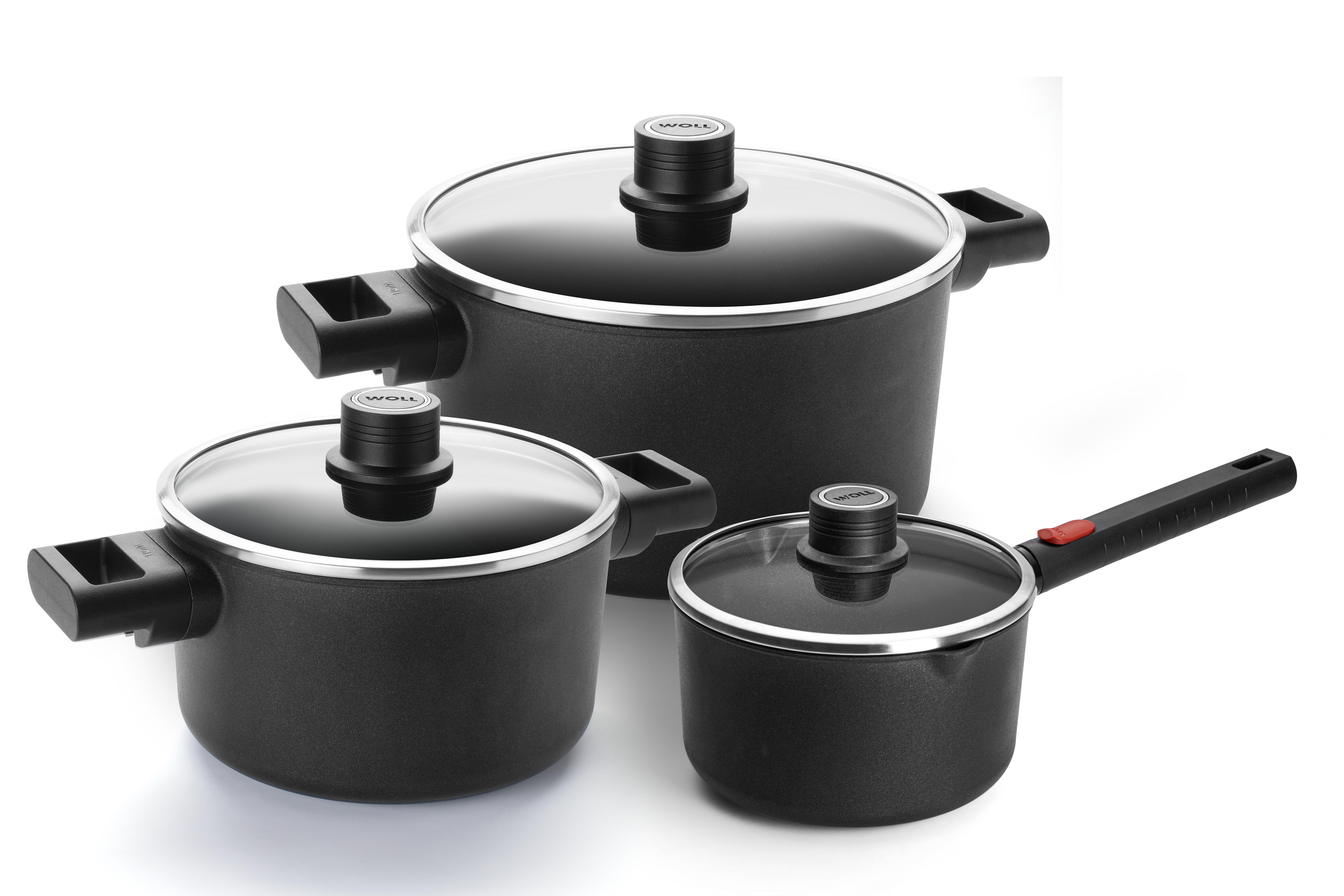 Eco Logic QXR Topf-Set, 6-tlg., Ø 24 + 20 + 18 cm - Griffart: Phenolik Griff